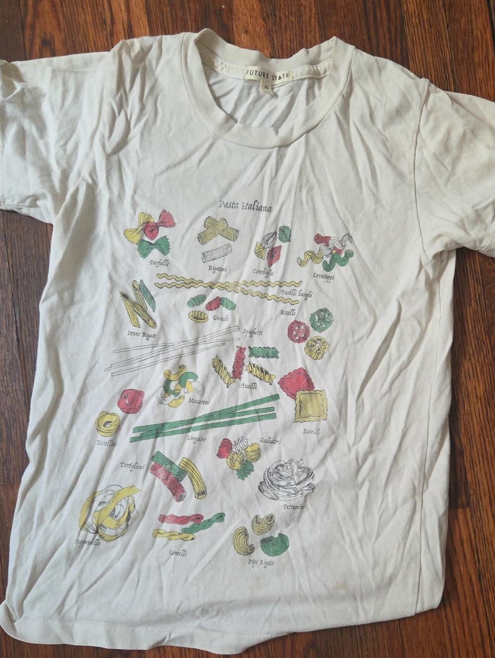 Future State White Pasta Illustration Tee